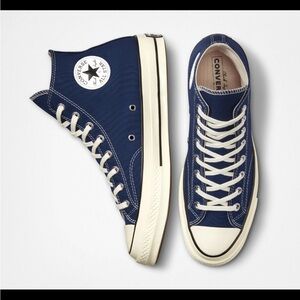 Chuck 70 Canvas High-Top Obidian Blue/Egret/Black Sneaker (Men’s Size 8.5)